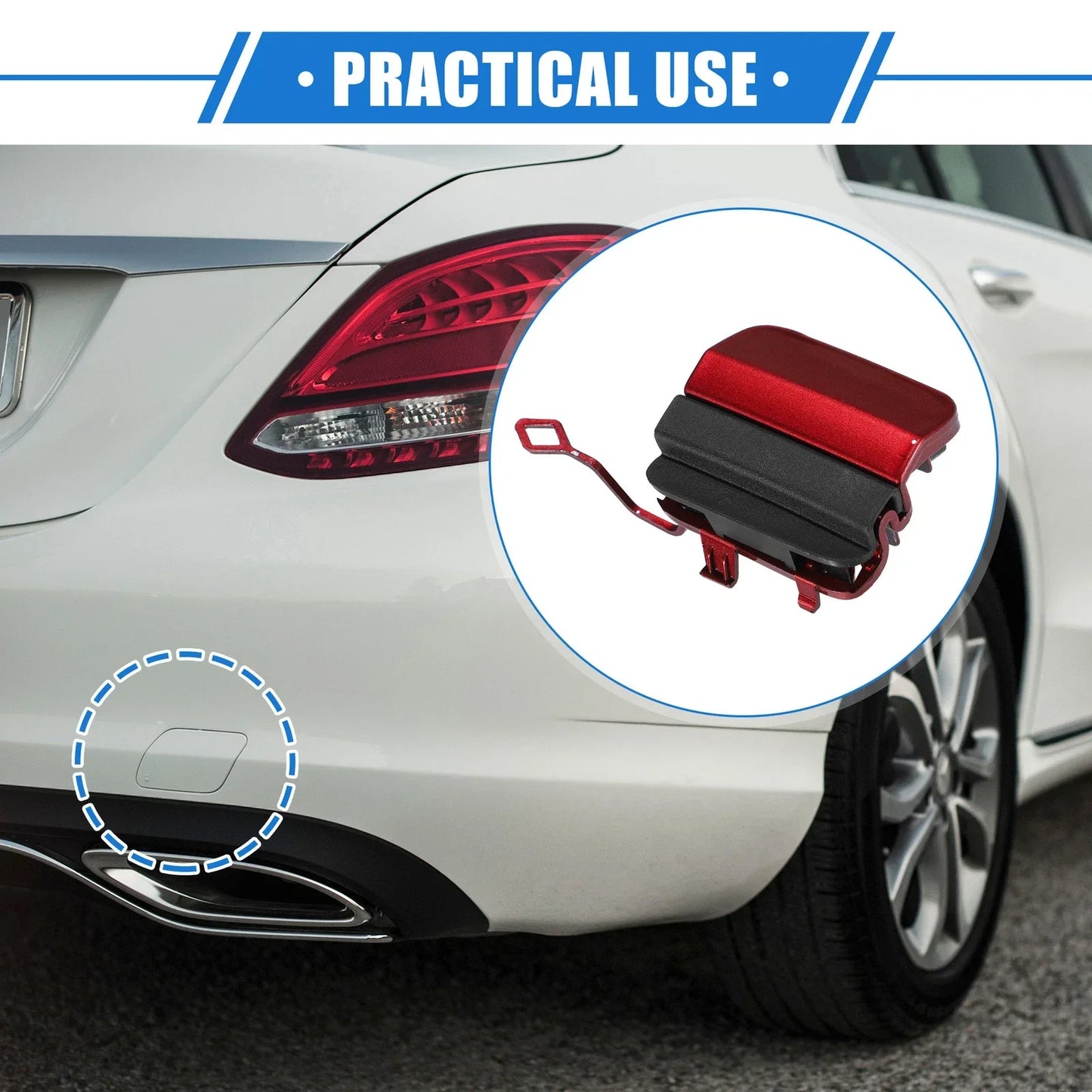 Car Rear Bumper Tow Hook Eye Hole Cover for Mercedes-Benz C300 (2019-2021)