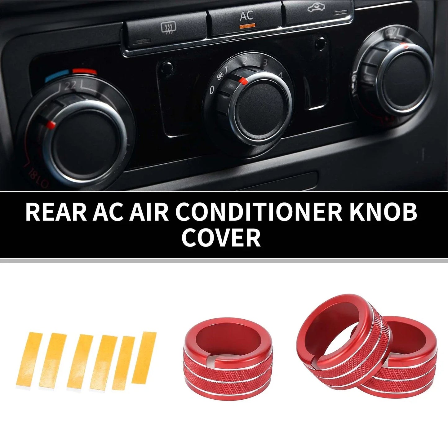 Rear AC Heat Temp Climate Switch Knob Cover for Dodge Durango (2011-2020)