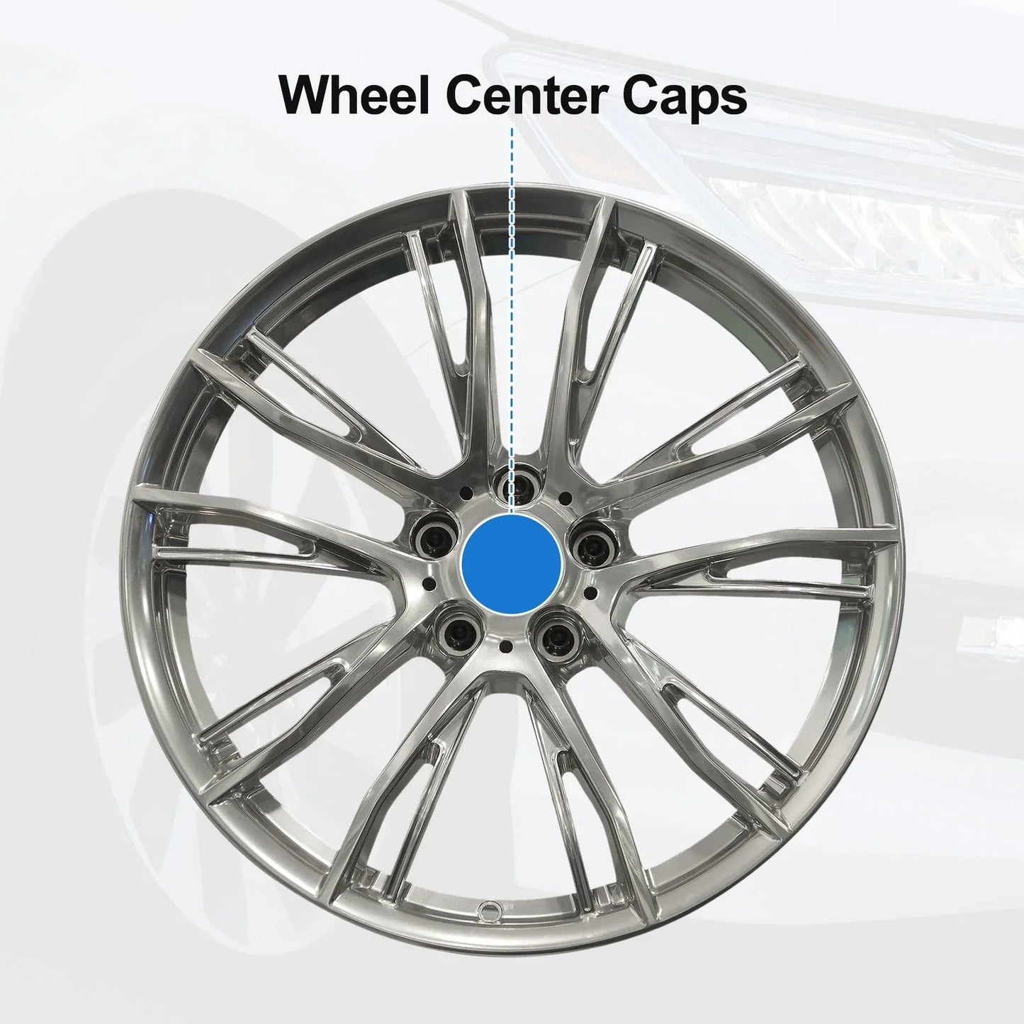 Wheel Center Caps for Lexus LX470 Silver Tone Plastic (2003-2007)