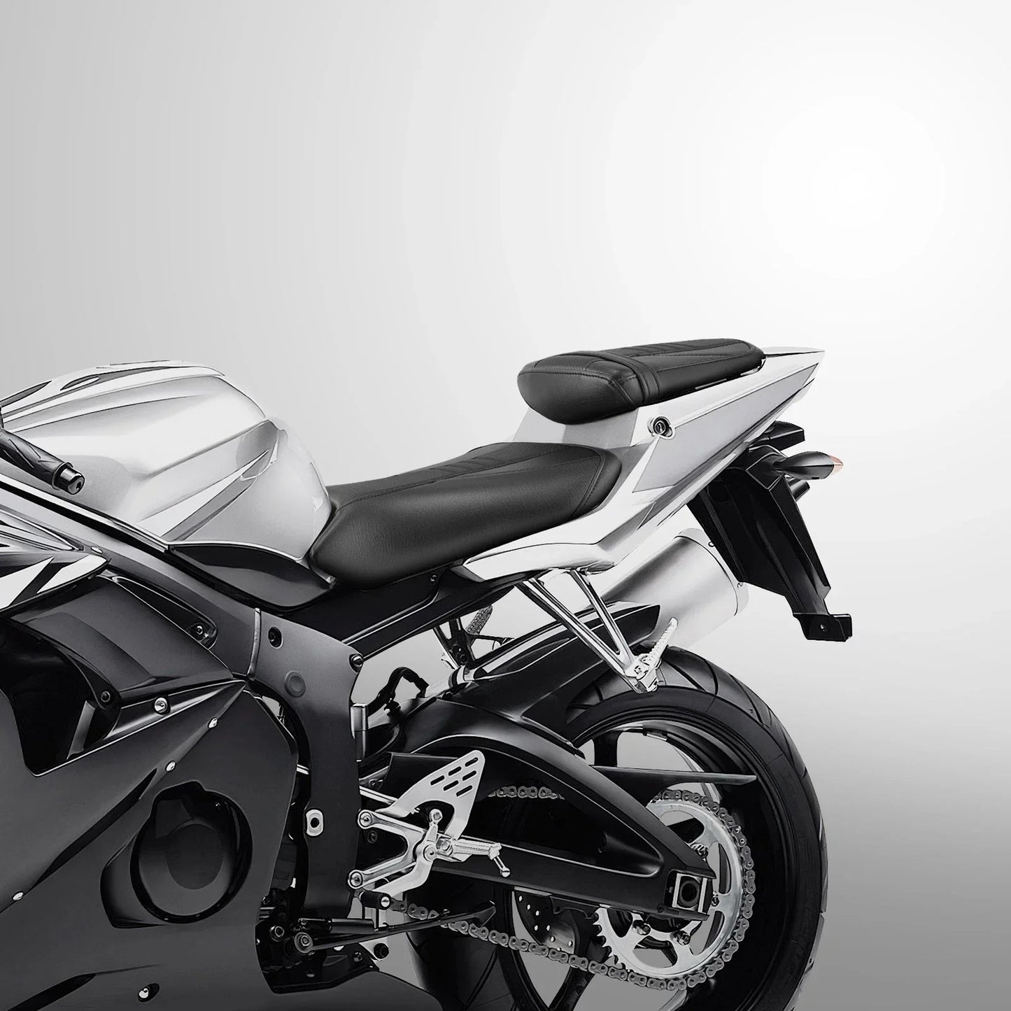 Black Rider & Passenger Seat for Yamaha YZF R6 (2003-2005) YZF R6S (2006-2009)