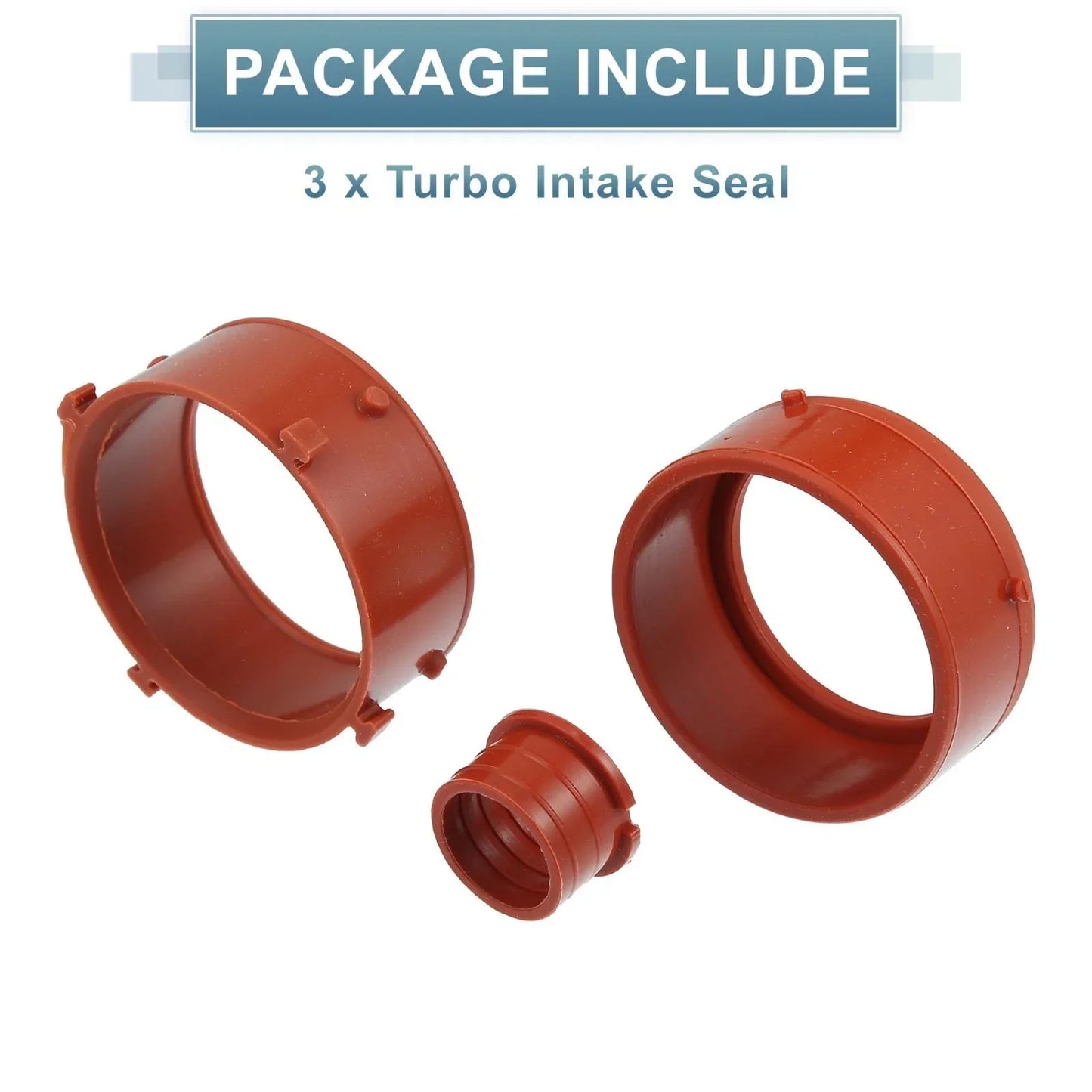3 x Red Turbo Intake Seals for Mercedes-Benz R320 (2007-2008)