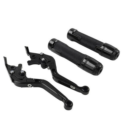 Black Extendable Brake Clutch Lever Grip Set for Thruxton/Street Cup (2016-2023)