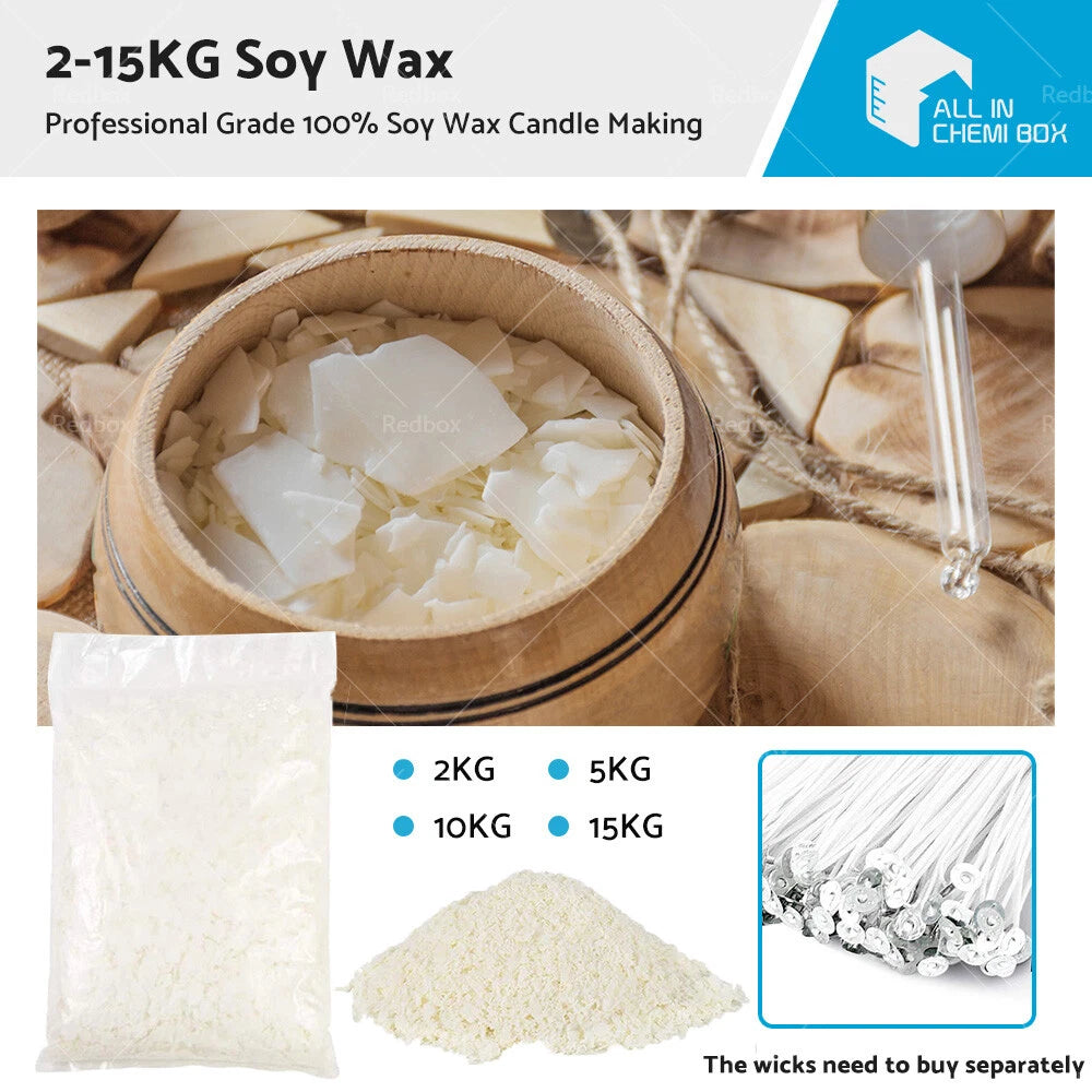 Pure Natural Soy Wax for DIY Candle Making 2KG 5KG 10KG 15KG