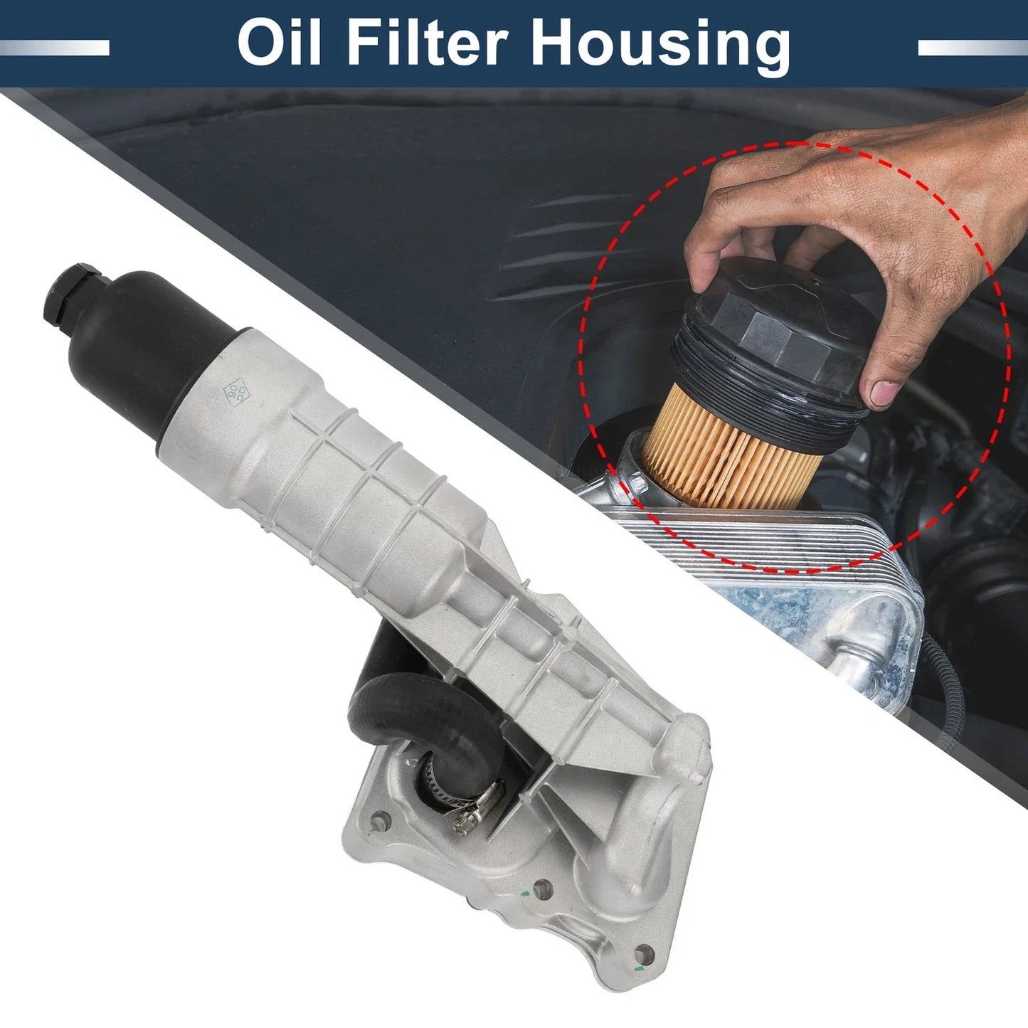 Engine Oil Filter Base Housing for Mercedes-Benz SLK250 (2012-2016)