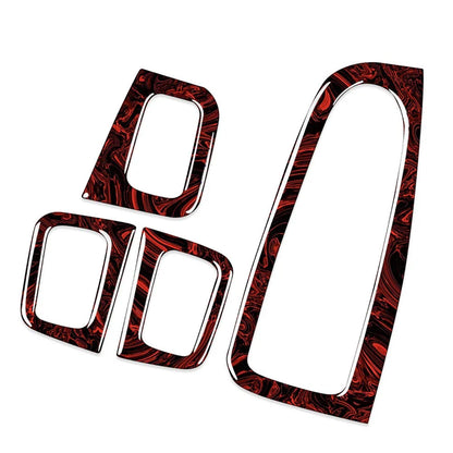 4x Fire Red Door Window Switch Panel Trim for Benz C-Class, GLC-Class (15-23)