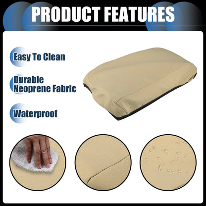 Armrest Protector Cover for Hyundai Santa Fe 2019-2020 Neoprene Light Brown