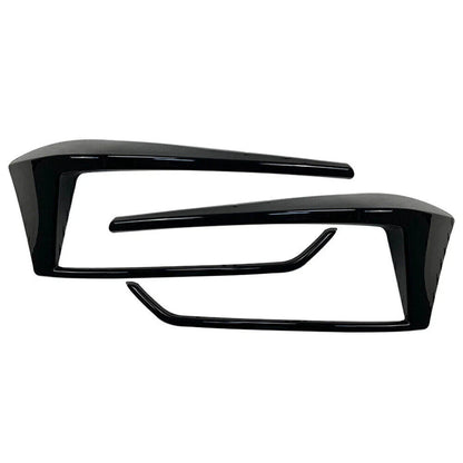 Black Rear Bumper Spoiler Fog Light Covers for VW Golf Mk7.5 (2016-2019)