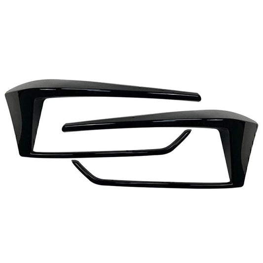 Black Rear Bumper Spoiler Fog Light Covers for VW Golf Mk7.5 (2016-2019)