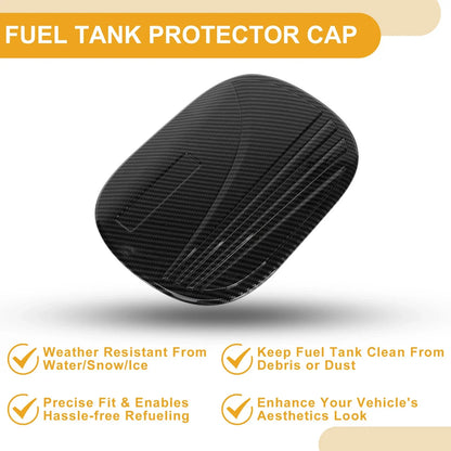 Fuel Tank Door Cap for Hyundai Tucson 2019-2020 Carbon Fiber Black