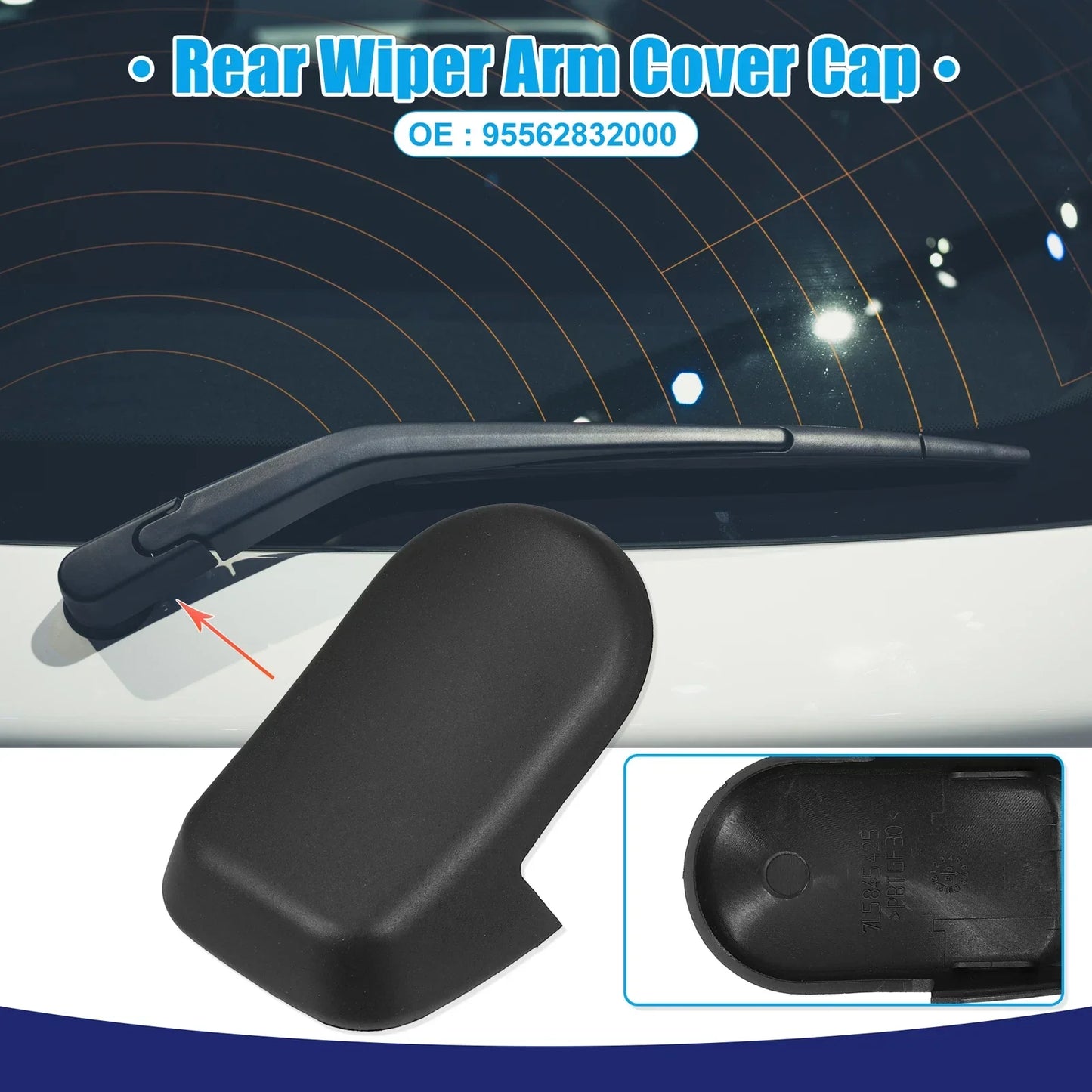 Rear Windshield Wiper Arm Cover for Porsche Cayenne (2003-2010)