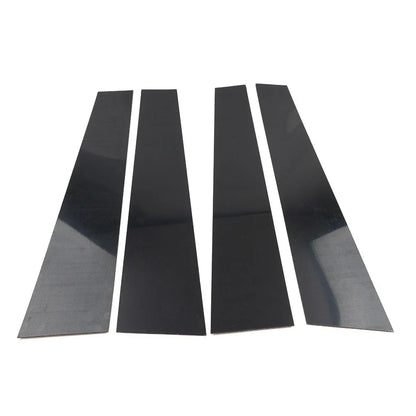 Pillar Post Set Door Window Trim Covers Gloss Black for Dodge Ram 1500 (19-24)