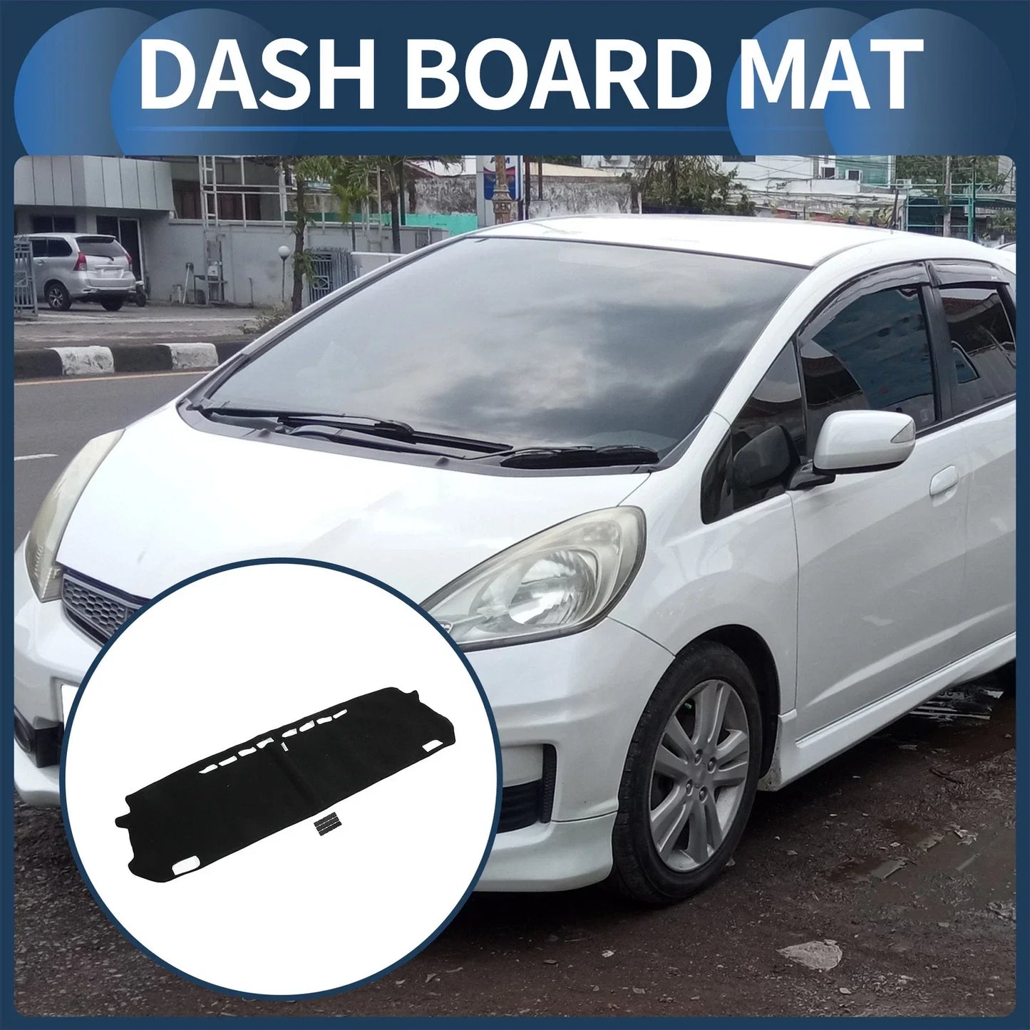 Dashboard Dash Cover Mat for Honda Fit GR1-GR8 2020-2024 Black 1 Set
