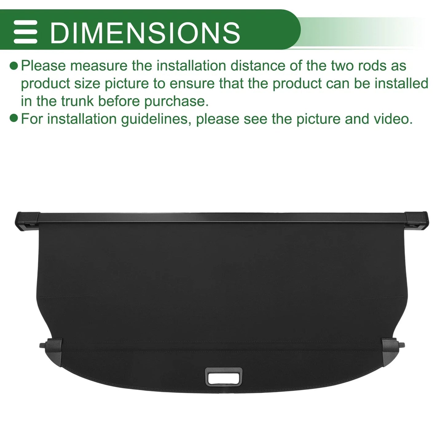 Retractable Cargo Cover for Hyundai IX35 2018-2020 - Gloss Black