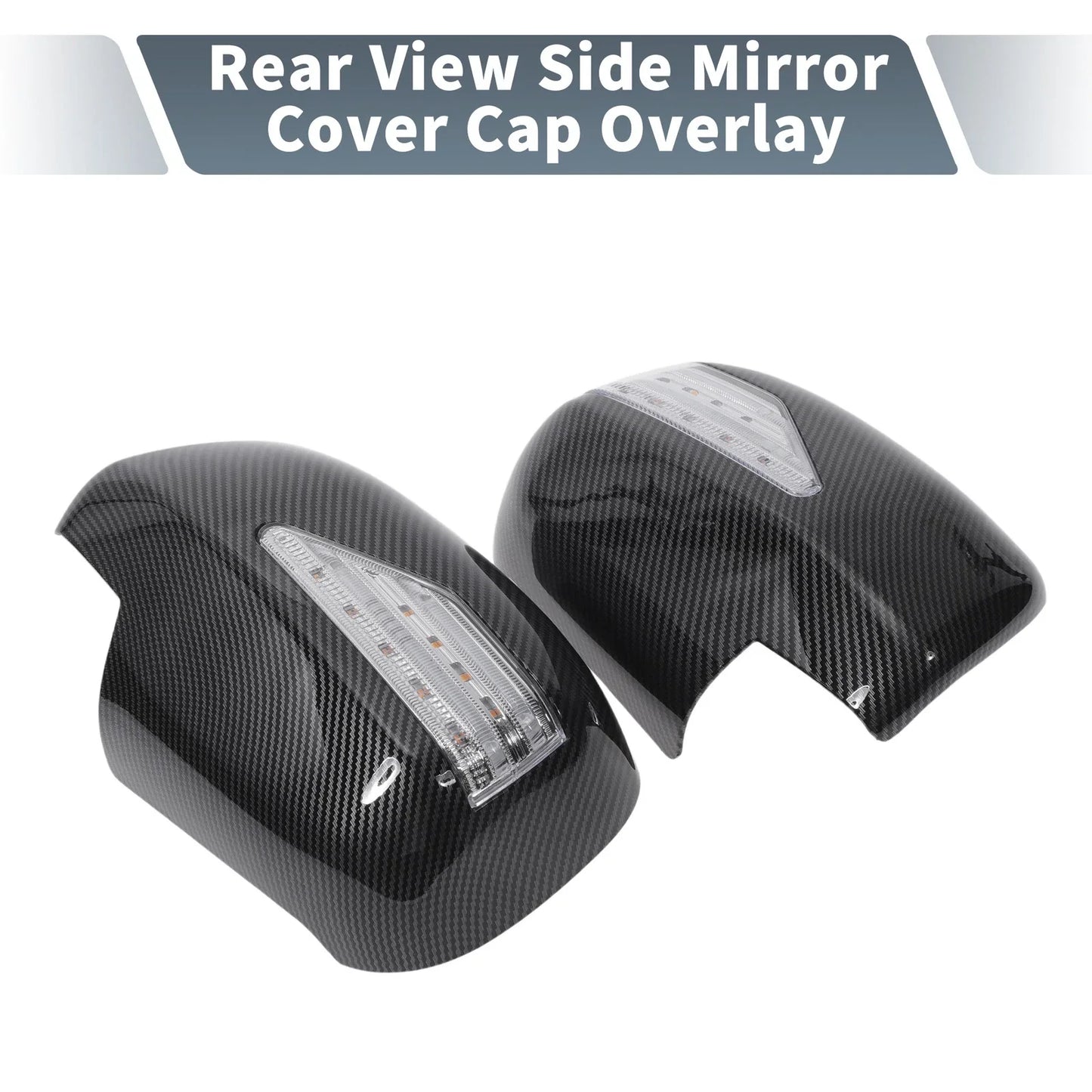 Rearview Mirror Cover Overlay Black Carbon Fiber for Lexus RX330 RX300 (2003)