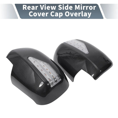 Rearview Mirror Cover Overlay Black Carbon Fiber for Lexus RX330 RX300 (2003)