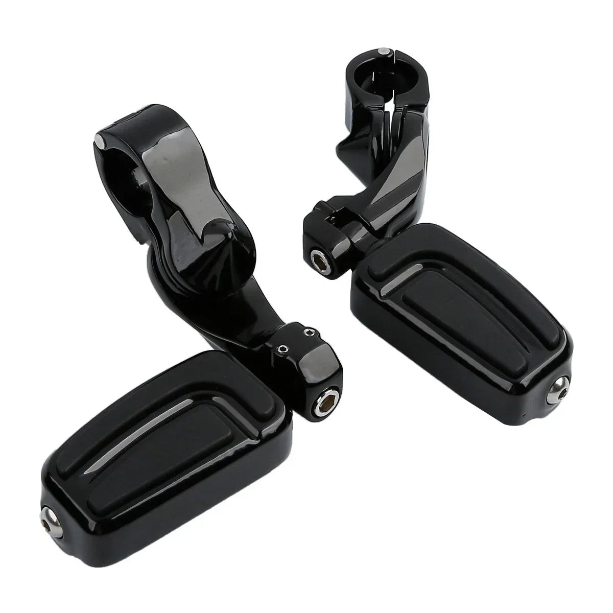 1.25" 32mm Highway Short Angled Mount Foot Pegs for Harley Softail Deluxe