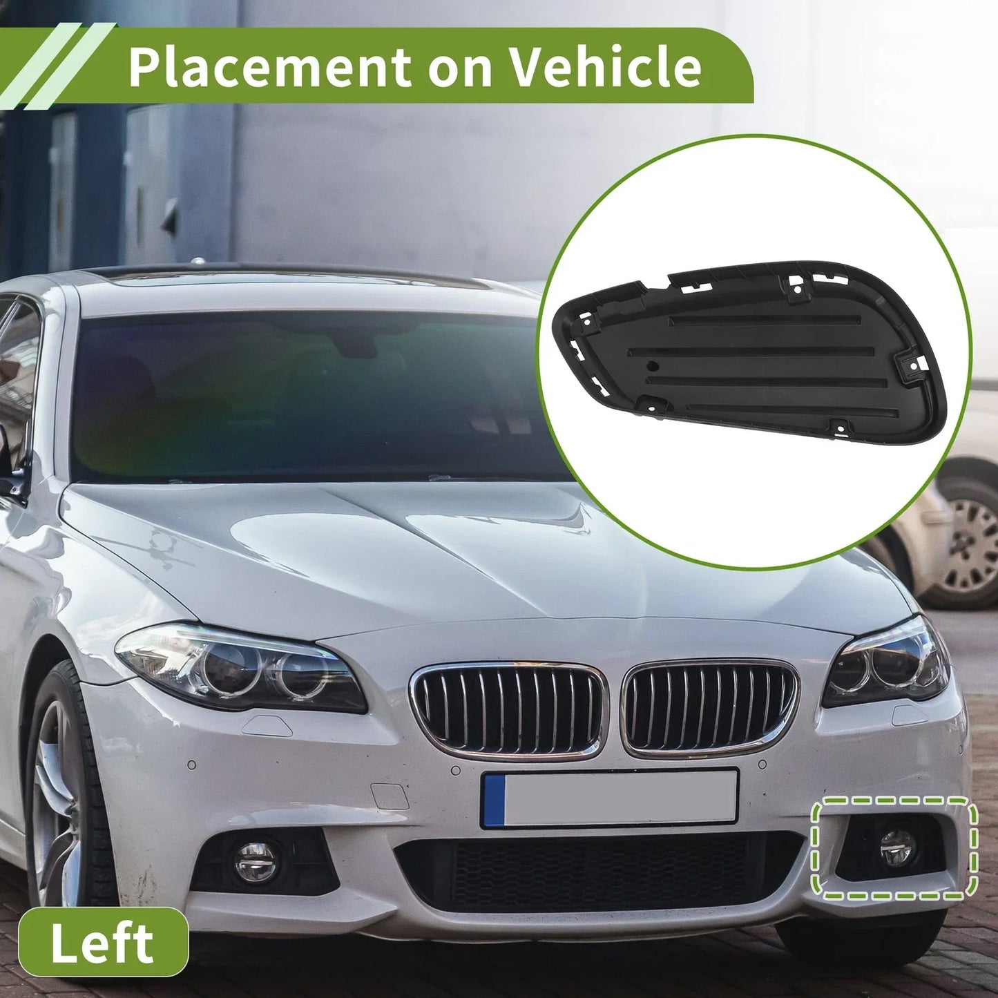 Front Left Fog Light Grill for Mercedes-Benz E-Class (2014-2016)