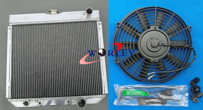 3 Row Aluminum Radiator + Fan for Ford Fairlane, Mustang (1963-1969)