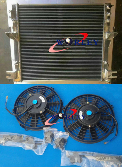 Aluminum Radiator + Fans for Jeep Wrangler JK 3.6L/3.8L (2007-2017)