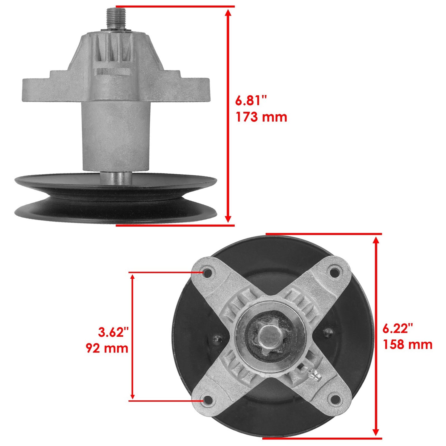 Deck Spindle Assembly with Pulley for MTD RZT-50 17AF2 Zero-Turn (2016–2016)