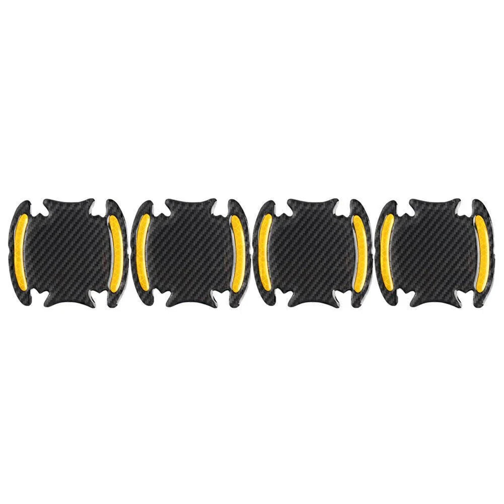 Carbon Fiber Gold Door Handle Reflective Sticker Scratch Cover Protection