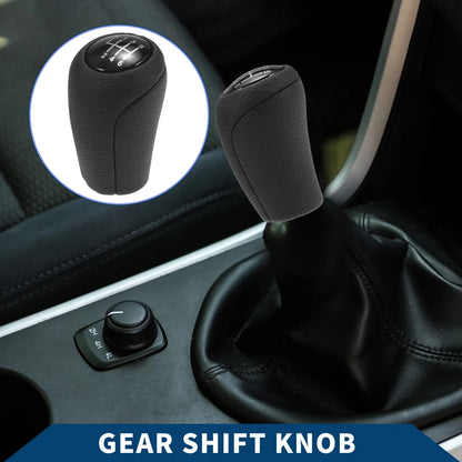6 Speed Manual Gear Shift Knob for Mazda 3 (2010-2013) - Faux Leather Black