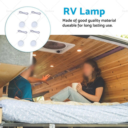 4 x 12V Cool White LED Ceiling Lights for Caravan Camper Trailer Boat