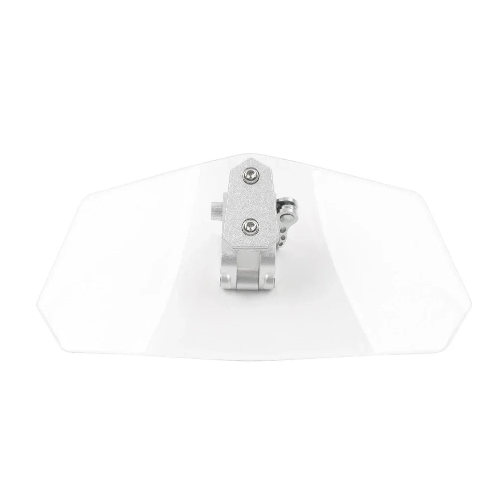 Clear & Chrome Adjustable Clip-On Windshield Air Deflector for Car