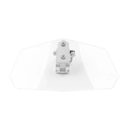 Clear & Chrome Adjustable Clip-On Windshield Air Deflector for Car