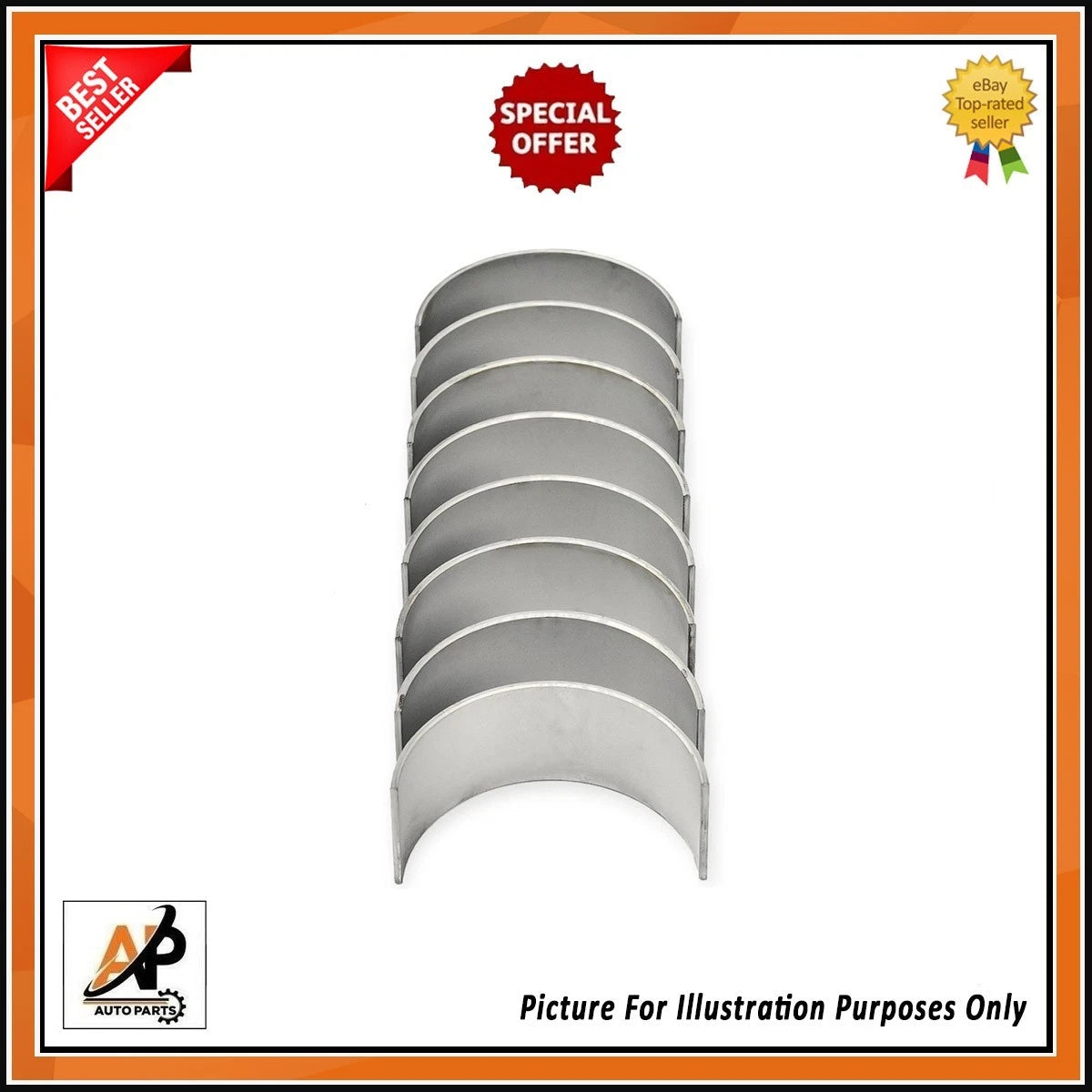 Big End Bearings Set of 8 STD Replacement for Peugeot Citroen 2.0 Diesel (2006–2010)