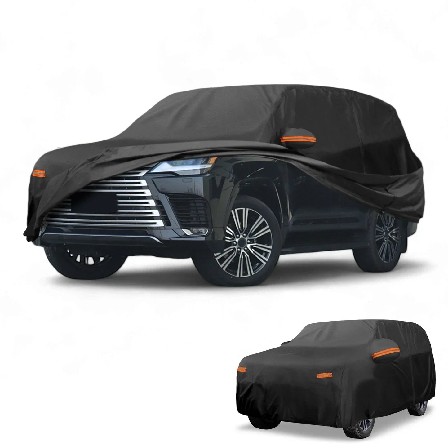 Waterproof All Weather Car Cover for Lexus LX (2016-2023) - Black 190T-PU