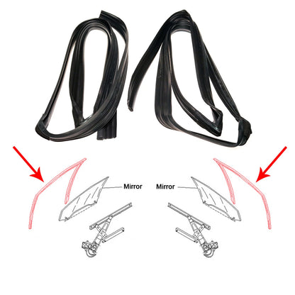 Front Weatherstrip Glass Run Channel Set for Honda Accord Acura TSx2002-2008