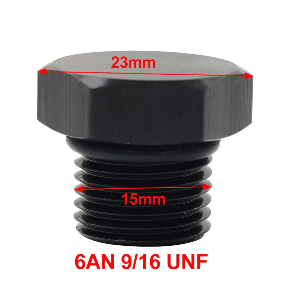 Aluminum 6AN Block Off Cap ORB Plug Male Fitting Adapters