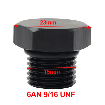 Aluminum 6AN Block Off Cap ORB Plug Male Fitting Adapters