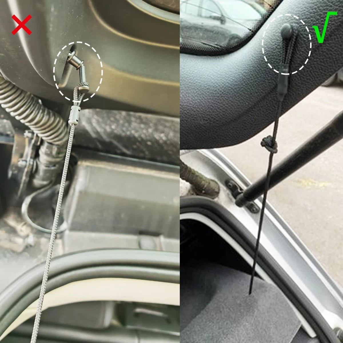 Rear Parcel Shelf Strap Replacement With Retainer Clips for Skoda Yeti (2009–2014)