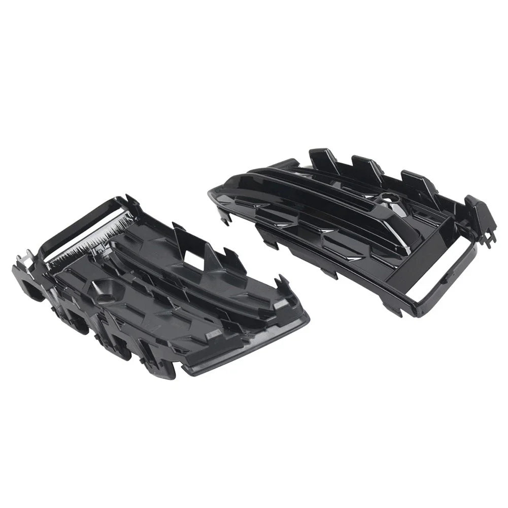 Front Lower Fog Light Frame Covers Glossy Black for Audi A6 C8 (2023-2025)