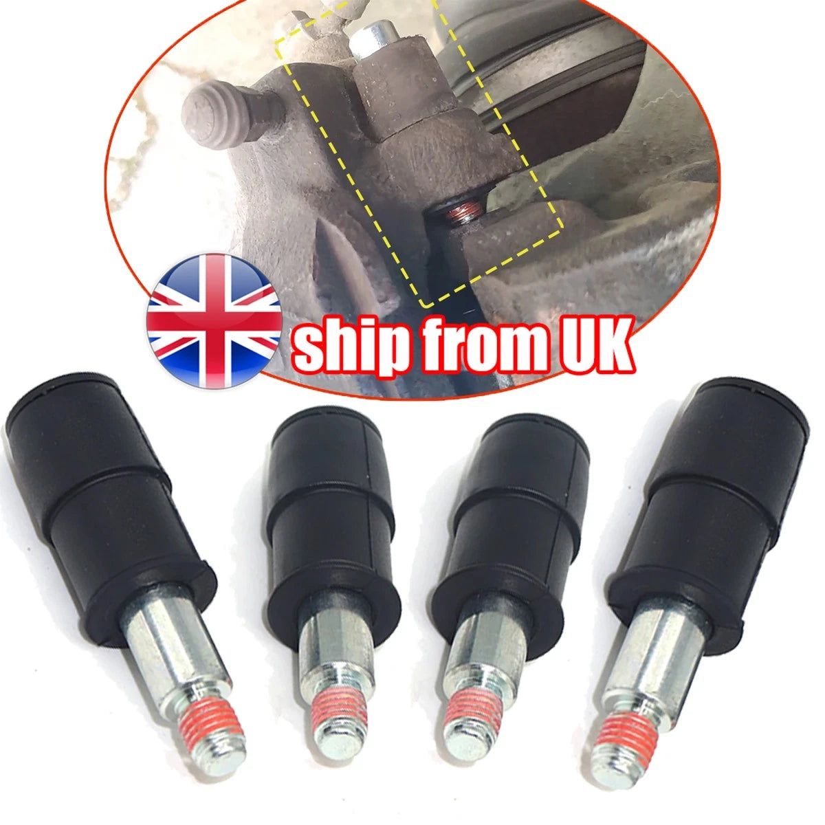 Front Left Right Brake Caliper Slider Guide Pin Bolt Kit for Volvo S40 (2004–2012)