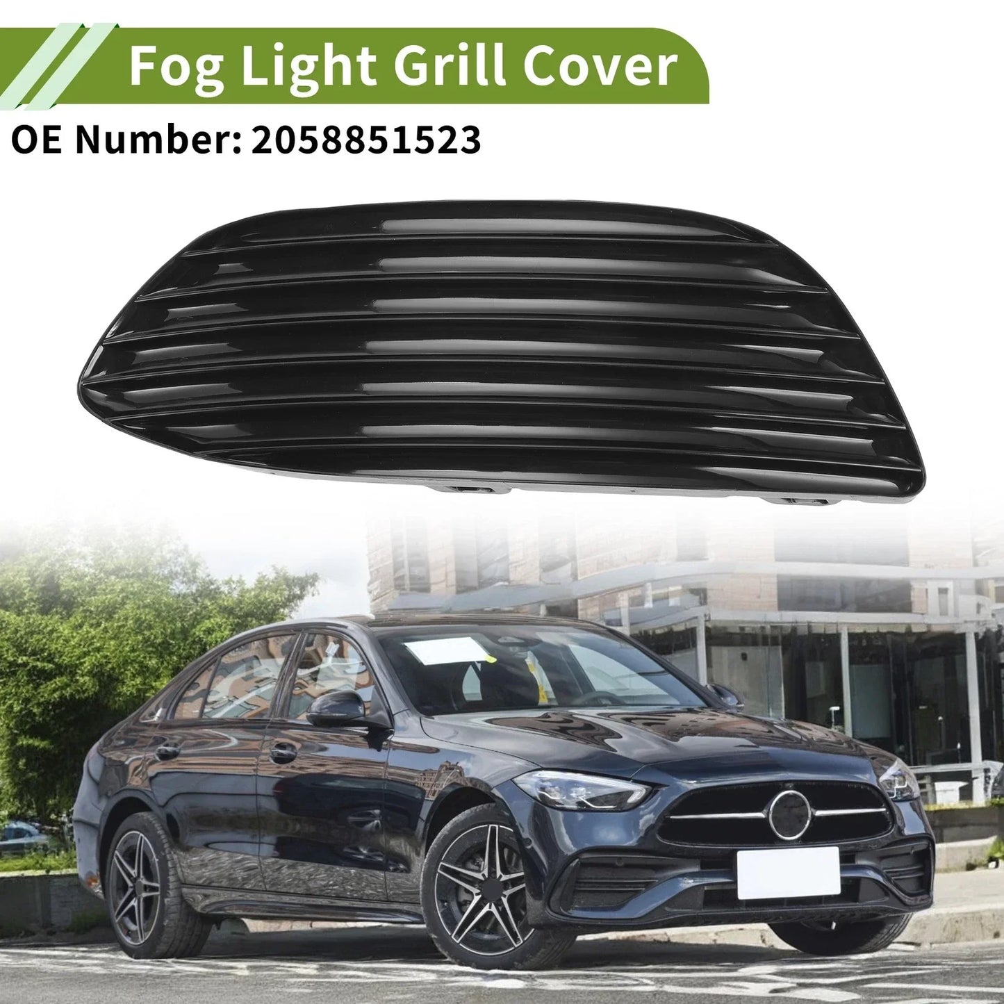Front Left Fog Light Grill for Mercedes-Benz C-Class (2015-2018)