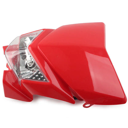 Headlight Lamp for MX Enduro Dirt Trail Bike 250cc Red