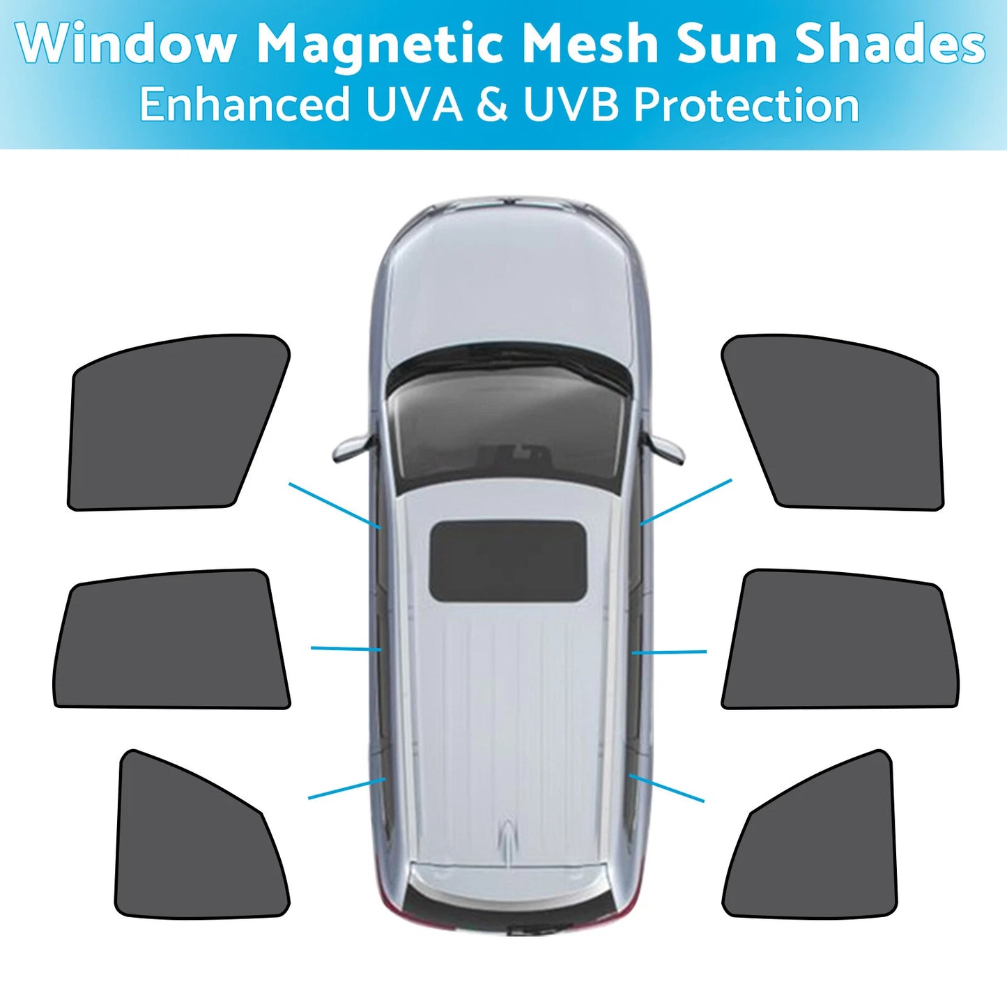 Magnetic Mesh Sun Blind Shades for BMW iX3 (2023-2024)