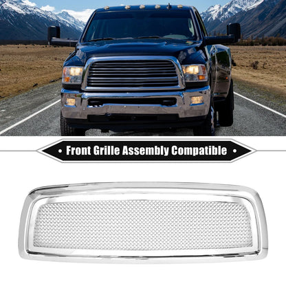 Front Grille Assembly for Dodge Ram 1500 Chrome Silver Tone (2009-2010)