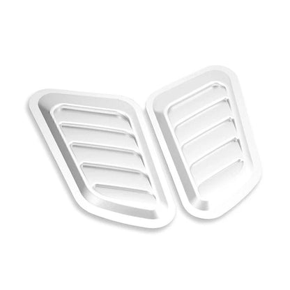Car Decorative Air Flow Intake Hood Scoop Vent Bonnet Cover Universal Silver