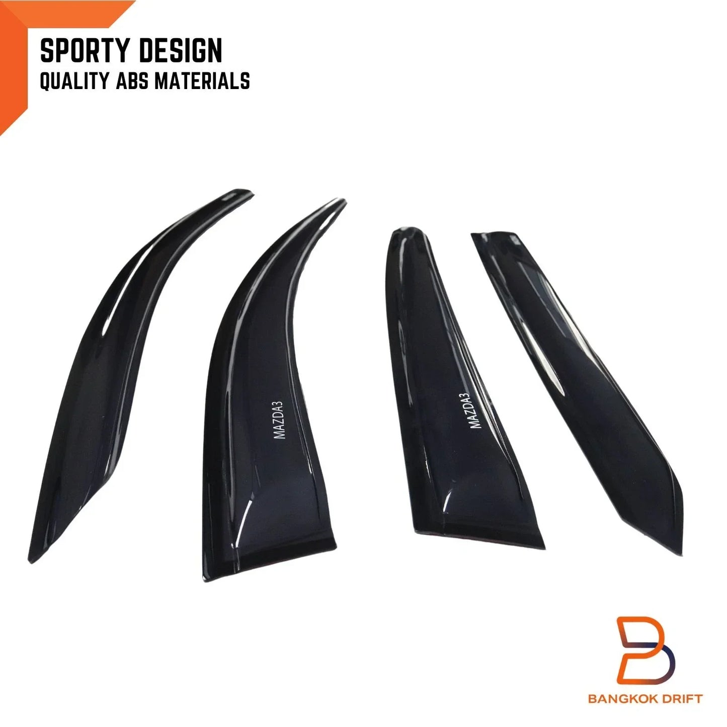 Weather Shield Window Visor Rain Guard for Mazda 3 BP Hatchback (19-23)