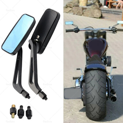 8/10mm Motorcycle Mirrors for Chopper Cruiser Bobber Cafe Racer