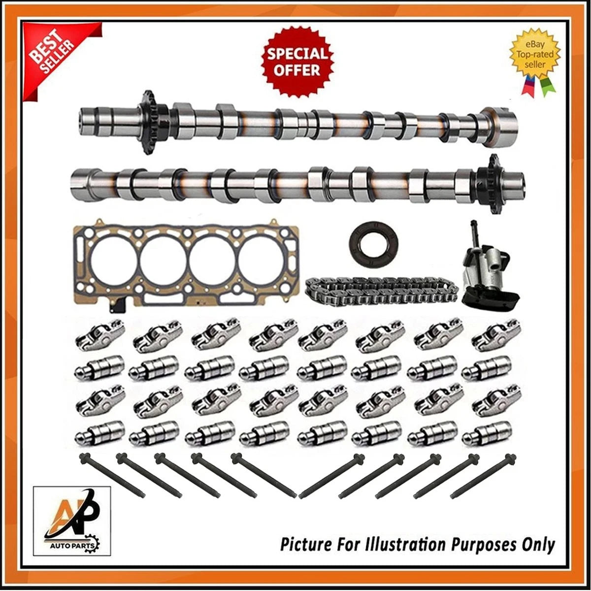 Engine Rebuild Kit with Camshaft for Peugeot Citroen 2.0 2.2 DW10FUD (2008–2016)