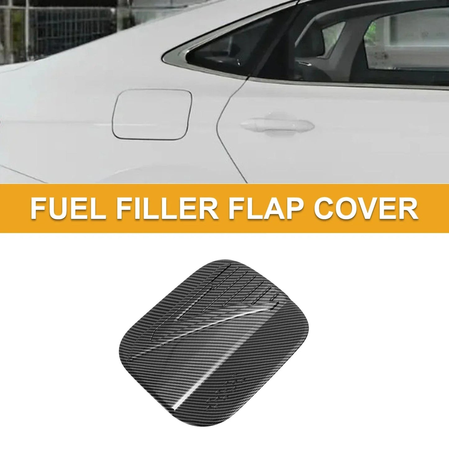 Fuel Tank Door Cap for Hyundai Santa Fe 2024-2025 Gas Tank Flap Carbon Fiber