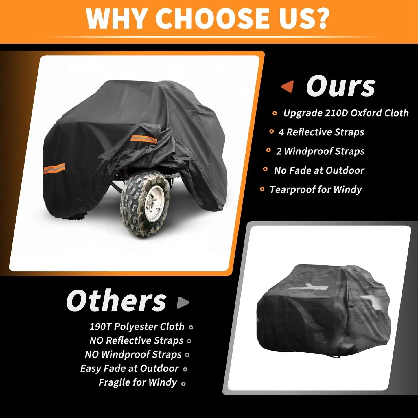 Waterproof ATV Cover for Honda TRX450R 210D-PU (2004-2009)