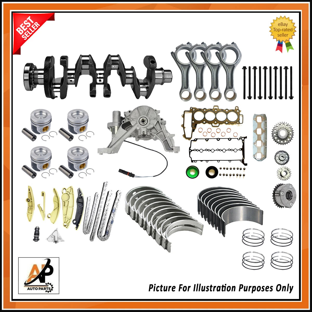 Forged Crankshaft Engine Rebuild Kit for Land Rover Discovery 2.0 Diesel (2017–2020)