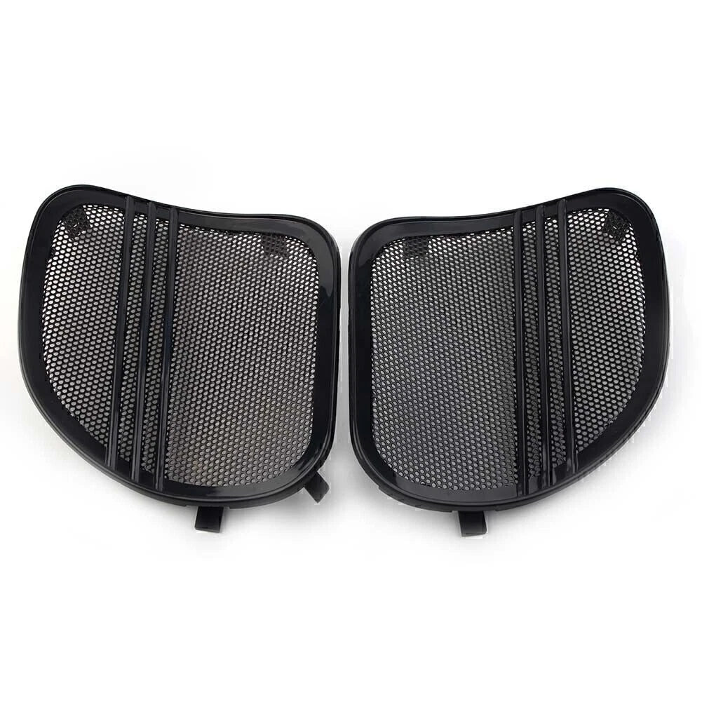 Tri-Line Speaker Grills Covers for Harley Road Glide (2015-2022) Black