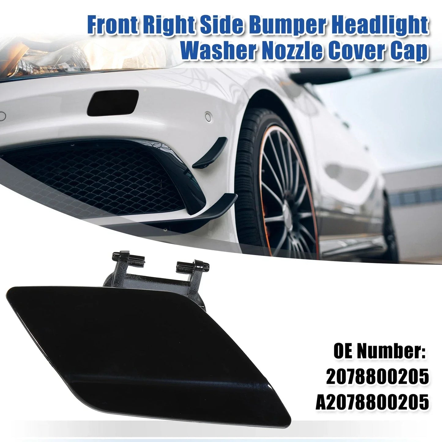 Front Right Bumper Washer Nozzle Cover for Mercedes-Benz E550 (2007-2012)